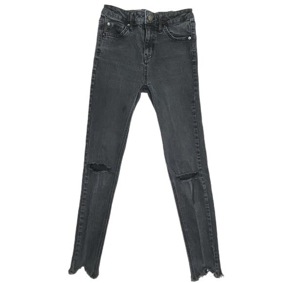 Wild Fable Skinny Jeans Womens Size 0 Gray High Rise Distressed Cotton Blend - Picture 1 of 7